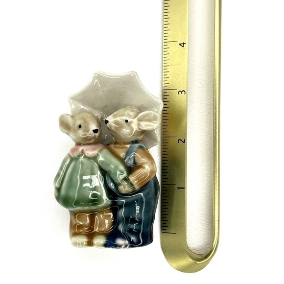 Vintage Albert Kessler Co. Mice Couple Porcelain Figurine Mouse Umbrella Vtg EUC - Picture 8 of 9